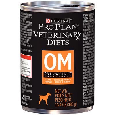 Purina Pro Plan, Vet Diets OM Overweight Management , Canine 13.3oz x 12 Cans , NESTLE PURINA PETCARE 038100138095