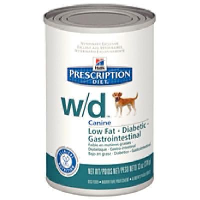 w/d Canine Low Fat , Diabetic – Gastrointestinal ,12 x 13oz Cans , Regular Formula , HILLS PET NUTRITION 7017