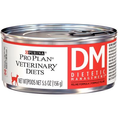 Purina Pro Plan , Veterinary Diets DM Dietetic Management , Feline Formula 5.5oz x 24 Cans , NESTLE PURINA PETCARE 038100138002