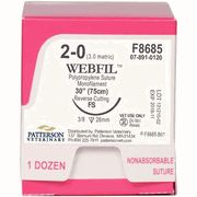 WebFil Polypropylene Sutures , F8685, 30" (FS) - 12/Box , size 2.0 , PATTERSON 21275178