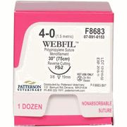 WebFil Polypropylene Sutures , F8683, 30" (FS-2) , size 4-0 , 12/Box , PATTERSON 21275182