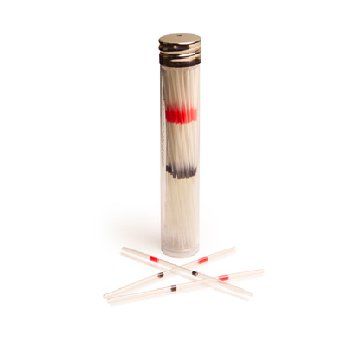 Cholestech LDX Capillary Blood Collection Tube Micro-hematocrit Heparin 40 µL Without Closure Plastic Tube , 50/Vial , Alere 52193