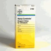 HEMA-COMBISTIX BAYER 2182 , 100 STRIPS / BOTTLE ,12 Bottles/Case , Siemens 2182