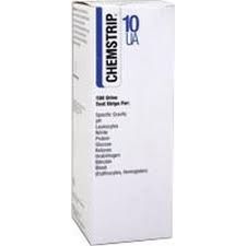 Chemstrip 10UA Urine Reagent Test Strip, 100 strips , Glucose, Bilirubin, Ketone, Protein, Nitrite, Blood and Leukocytes. Roche 11895354160