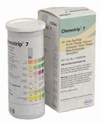 Chemstrip 7 Urine Reagent Strip , 100/Bottle Glucose, Ketone, Blood, pH, Protein, Nitrite, Leukocytes , Roche 11008552160