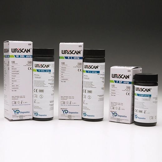 URISCAN Urine Reagent Strips , 100/Bottle Leucocytes, Nitrite, Protein, pH,Blood, Glucose , Biosys U25