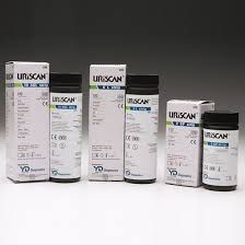 Uriscan 10 ACR Urine Reagent Strips , 100/Box , 10 Box/Case pH / Leukocytes / Nitrite / Protein / Glucose / Ketone / Urobilinogen / Specific Gravity / Blood / Creatine , Biosys U62