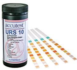 Accutest URS-10 Reagent Test Strip , 100/Box Leukocytes, Nitrite, Urobilinogen, Protein, pH, Blood, Specific Gravity, Ketone, Bilirubin, Glucose , Jant UA710A