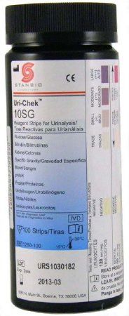 URI-CHEK 10SG URINE TEST STRIP, (100/BX) , Stanbio 1280-100