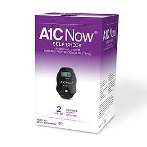 A1C Now Rapid Diagnostic Test Kit Self Check Diabetes Management HbA1c Test Whole Blood Sample 2 Tests , 48/Case , Polymer Technology 3030