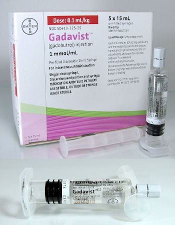 Gadavist Contrast Media Gadobutrol 1 mmol / mL Intravenous Injection Prefilled Syringe 15 mL , 5/Case MC 50419032529