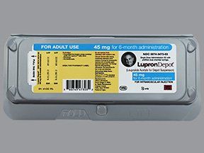 Lupron Depot 6 Month Kit Antineoplastic Agent Leuprolide Acetate 45 mg Intramuscular Injection Prefilled Syringe 1 Kit Abbott 00074347303