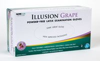 Illusion Glove PF Latex Grape Blue Large 100/Bx, 10 BX/Case , HS IL13L