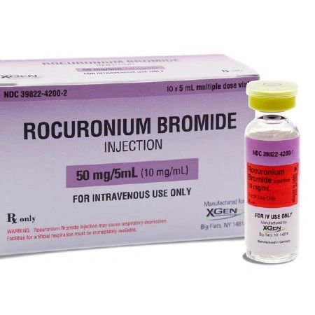 Neuromuscular Blocking Agent Rocuronium Bromide, Preservative Free 10 mg / mL Intravenous Injection Multiple Dose Vial 5 mL, 10/Box Xgen 39822420002