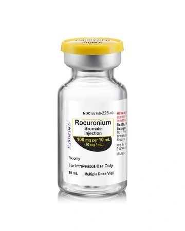 Neuromuscular Blocking Agent Rocuronium Bromide, Preservative Free 10 mg / mL Intravenous Injection Multiple Dose Vial 10 mL , 10/Box Auromedics55150022610