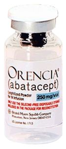 Orencia Disease-Modifying Antirheumatic Agent Abatacept / Maltose, Preservative Free 250 mg / 15 mL Intravenous Injection Single Use Vial 15 mL Bristol-Myers Squibb 00003218710