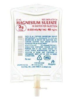 Anticonvulsant Magnesium Sulfate 2 Gram / 50 mL Intravenous Injection Piggyback Bag 50 mL , 24/Case Hospira 00409672924