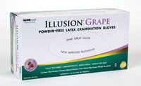 Glove Exam PF Latex Medium Blue Illusion Grape 100/Bx, 10 BX/Case , HS-IL12M