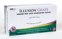 Illusion Glove PF Latex Grape Blue Small 100/Bx, 10 BX/Case , HS-IL11S