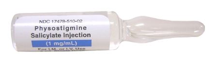 Parasympathomimetic (Cholinergic Agent) PHYSOSTIGMINE SALICYLATE 1 mg / mL Intramuscular or Intravenous Injection Ampule 2 mL , Each Akron 17478051002