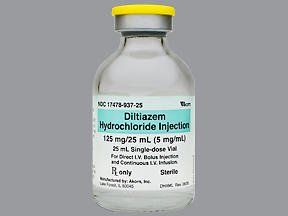 Calcium-Channel Blocking Agent Diltiazem HCl 5 mg / mL Intravenous Injection Single Dose Vial 25 mL Akron 17478093725