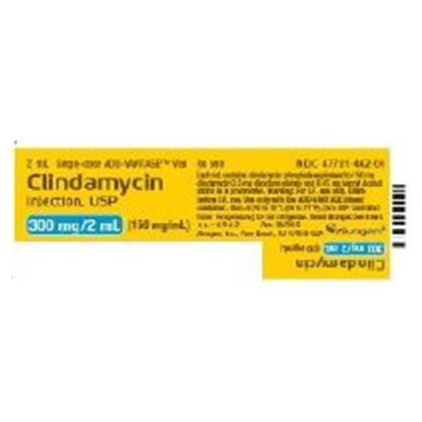 Antibacterial Clindamycin Phosphate 300 mg / 2 mL Intravenous Injection Single Dose Vial 2 mL , 25/Pack Alvogen 47781046269