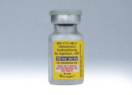 Antibacterial Vancomycin HCl, Preservative Free 500 mg Intravenous Injection Vial , 10/Pack Alvogen 47781059891