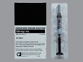 Anticoagulant Enoxaparin Sodium, Preservative Free 100 mg / mL Subcutaneous Injection Prefilled Syringe 1 mL , 10/Box Amphastar 00548560500