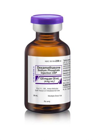 Corticosteroid Dexamethasone Sodium Phosphate 4 mg / mL Injection Multiple Dose Vial 30 mL Auromedics 55150023930