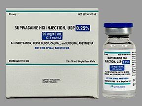 Bupivacaine HCl, Local Anesthetic Preservative Free 0.25%, 2.5 mg / mL Parenteral Solution Injection Single Dose Vial 10 mL, 25/Pack Auromedics 55150016710-Pack