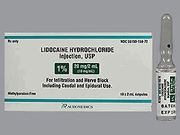 Local Anesthetic Lidocaine HCl, Preservative Free 1%, 10 mg / mL Parenteral Solution Injection Ampule 2 mL , 10/Box Auromedics 55150015872