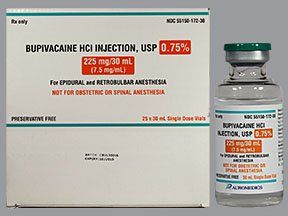 Local Anesthetic Bupivacaine HCl, Preservative Free 0.75%, 7.5 mg / mL Parenteral Solution Injection Single Dose Vial 30 mL, 25/Pack Auromedics 55150017230