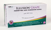 Illusion Glove PF Latex Grape Blue X-Small 100/Bx, 10 BX/Case , HS IL10XS