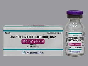 Penicillin Ampicillin Sodium 500 mg Injection Vial 10 Vials Auromedics 55150011210