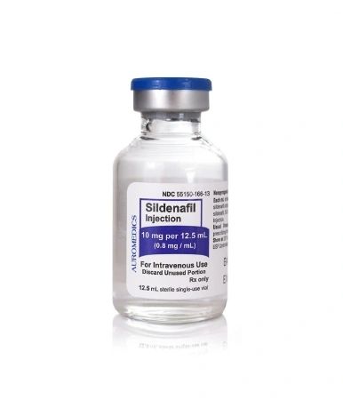 Phosphodiesterase Inhibitor Sildenafil Citrate 10 mg / 12.5 mL Intravenous Injection Single Use Vial 12.5 mL , Each Auromedics 55150016613