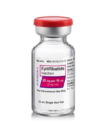 Platelet Aggregation Inhibitor Eptifibatide 2 mg / mL Intravenous Injection Single Use Vial 10 mL Auromedics 55150021910