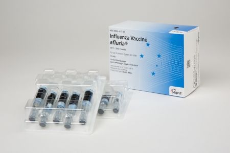 Afluria 2017 - 2018 Flu Vaccine 45 mcg / 0.5 mL Indicated For People 5 Years of Age and Above Prefilled Syringe 0.5 mL , 10/Pack Seqirus 33332001701