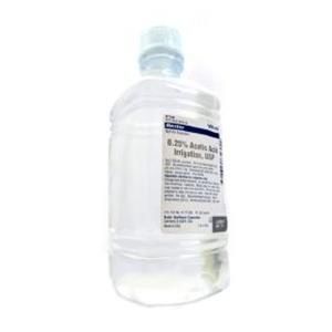 Irrigation Solution Acetic Acid 0.25% Urologic Not for Injection Bottle 1,000 mL , Each Baxter 2F7184