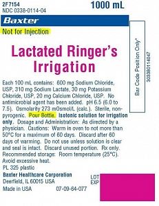 Irrigation Solution Ringer's Solution Not for Injection Bottle 1,000 mL , 12/Case Baxter 2F7164