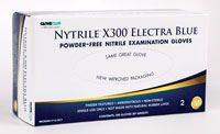 Glove Exam PF Nitrile Medium Electra Blue Nytrile X300 HSI 300/Bx , 10 Box/Case , HS-1127017