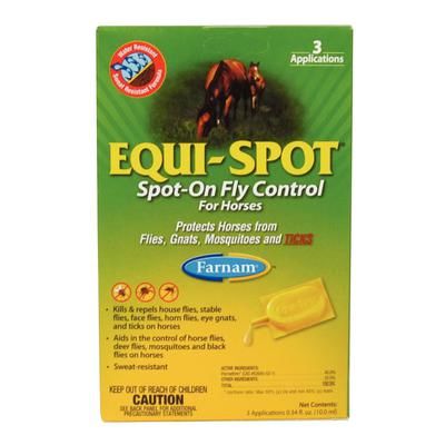 Equi-Spot Spot-On Fly Control for Horses 3 Applications , Each , 24/Case , Farnam 100506084