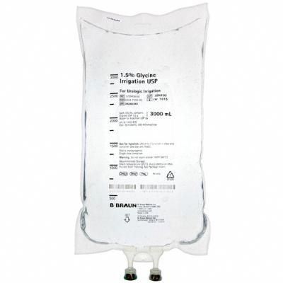 Irrigation Solution Glycine 1.5% Solution Flexible Bag 3,000 mL, 4/Case , BBRAUN R8406