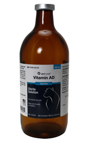 Vitamin AD Injection 500 ml , Each Vetone V-0332-06