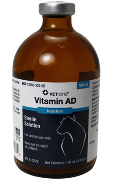 Vitamin AD Injection 100ml , Each Vetone V-0332-04