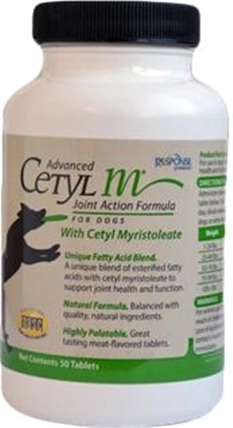 Advanced Cetyl M Tabs Joint Action Formula for Dogs , 50/Bottle Response Products CETYL M DOG 50