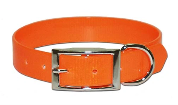 Dog Collar SunGlo 1" x25" Orange , Leather Brothers 100D-OR25