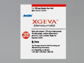 Xgeva Bone Resorption Inhibitor Denosumab 120 mg Subcutaneous Injection Single Dose Vial 1.7 mL Amgen 55513073001