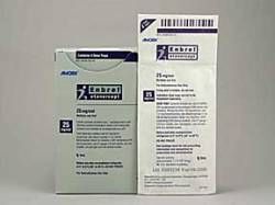 Enbrel Rheumatoid Arthritis Treatment Kit Etanercept 25 mg / mL Subcutaneous Injection Multiple Dose Vial 4 Doses , Amgen 58406042534