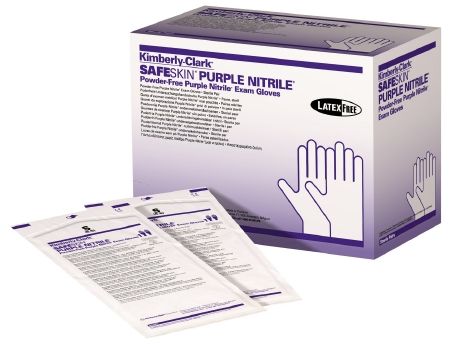 Exam Glove Purple Nitrile® Sterile Pair Powder Free Nitrile Ambidextrous Textured Fingertips Purple Chemo Tested Large , 50 Pairs/Box , Halyard Health(Kimberly Clark) (55093)