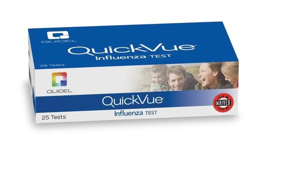 QUIDEL QUICKVUE INFLUENZA TEST 100 Swabs Sterile , Quidel 20226